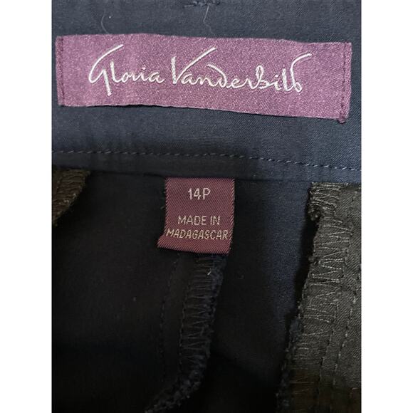 Gloria Vanderbilt Women's Navy Blue High Rise Straight Leg Trousers Pants Sz 14 - Picture 4 of 5